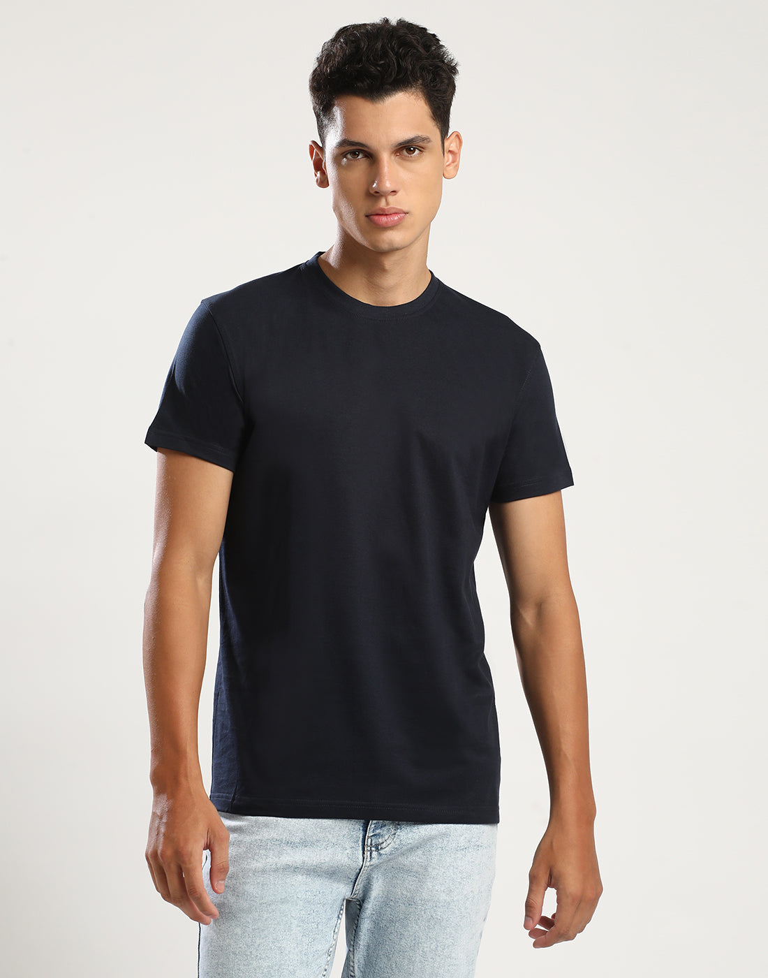 NAVY - ROUND NECK - T-SHIRT