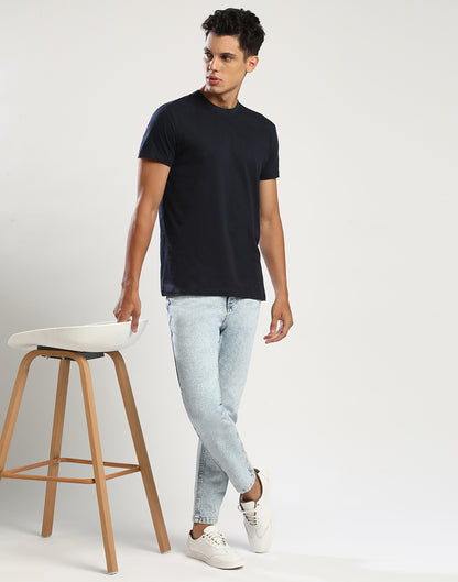 NAVY - ROUND NECK - T-SHIRT