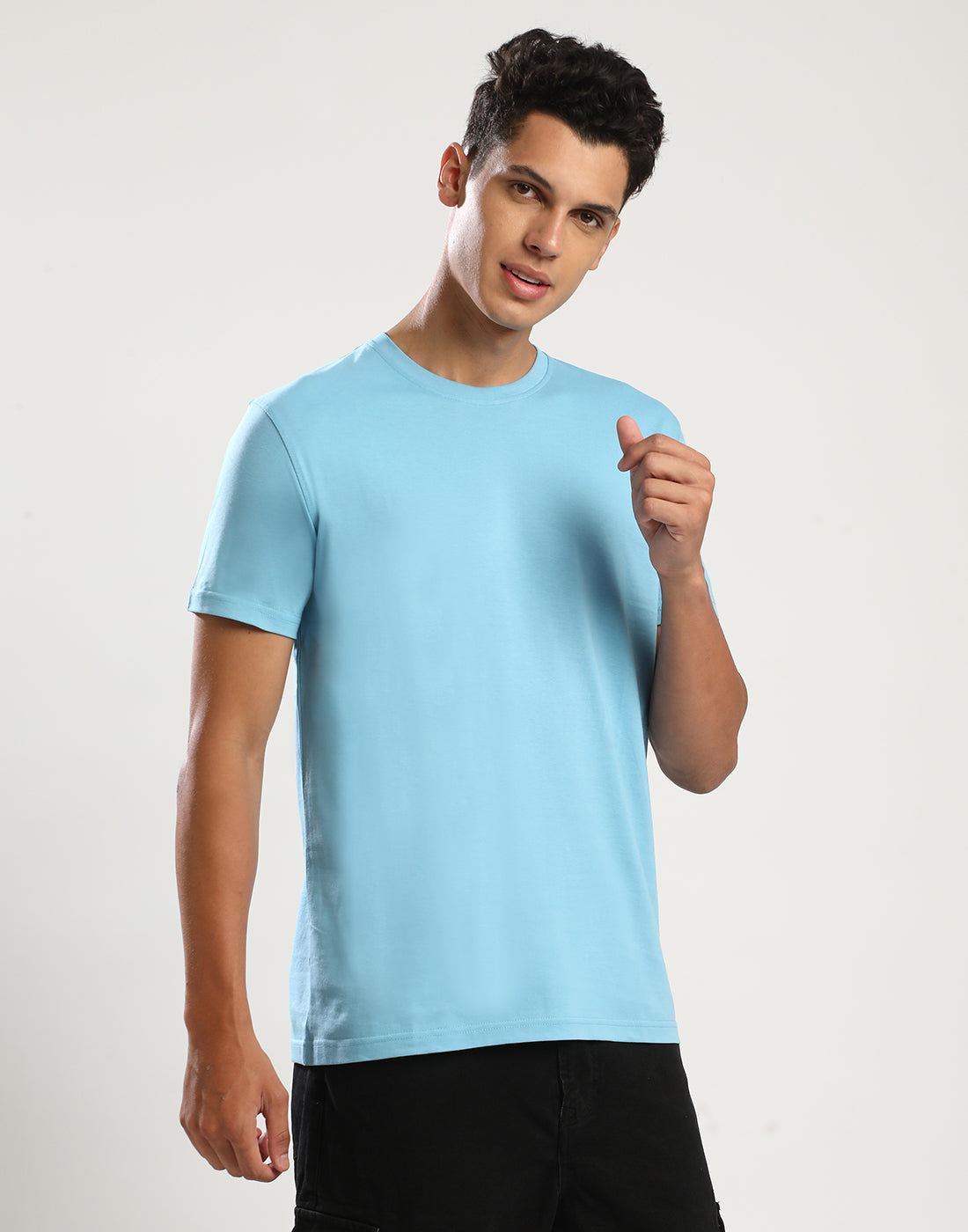 AQUA - ROUND NECK - T-SHIRT