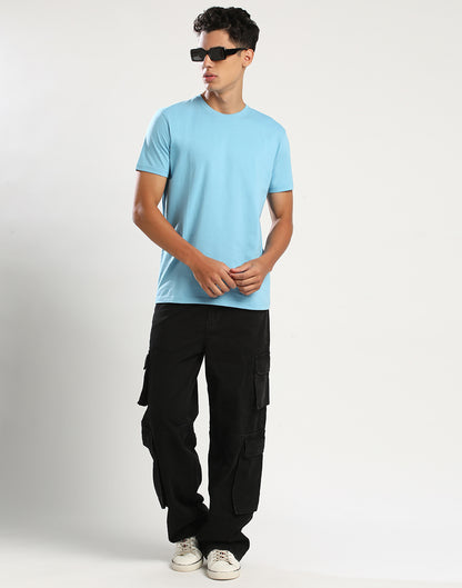 AQUA - ROUND NECK - T-SHIRT