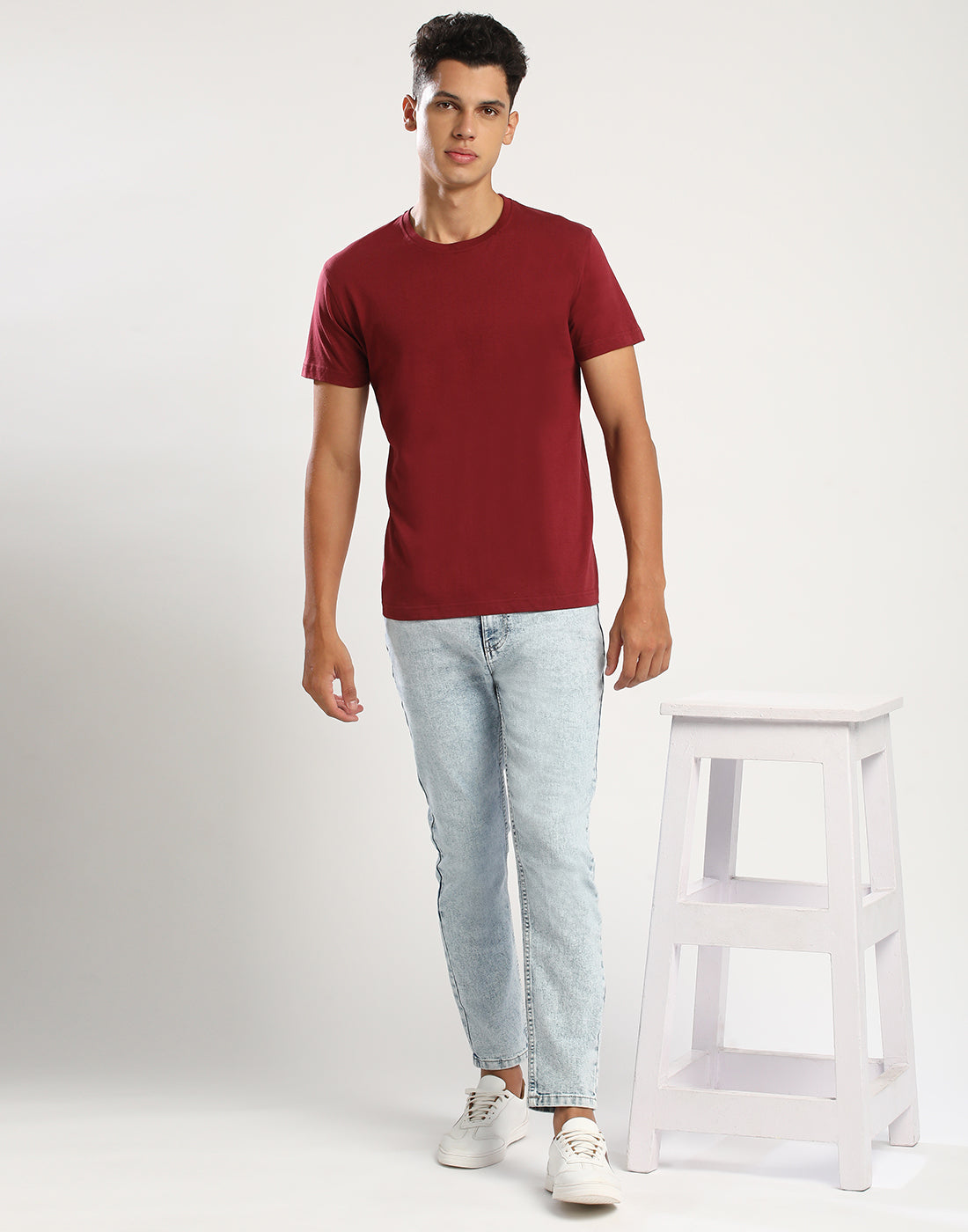 MAROON - ROUND NECK - T-SHIRT