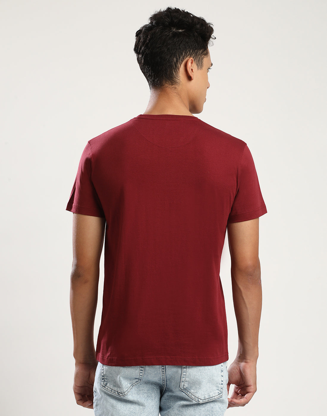 MAROON - ROUND NECK - T-SHIRT