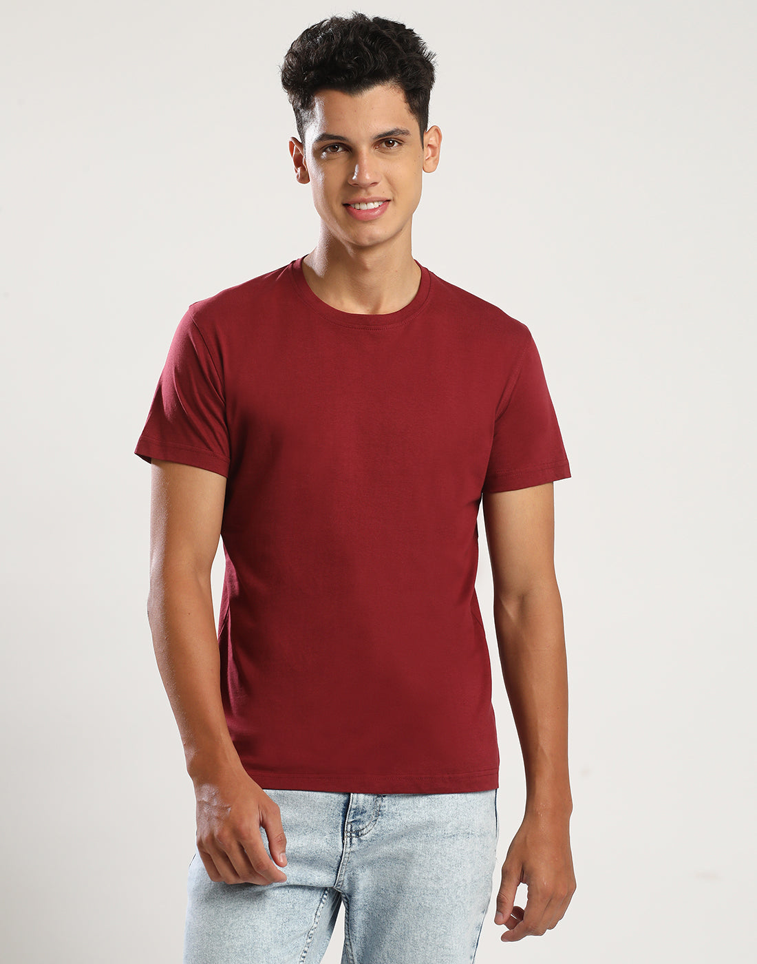 MAROON - ROUND NECK - T-SHIRT