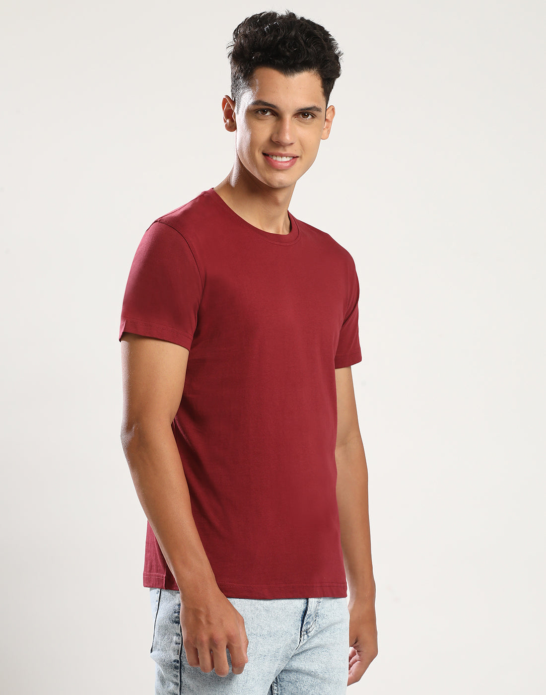 MAROON - ROUND NECK - T-SHIRT