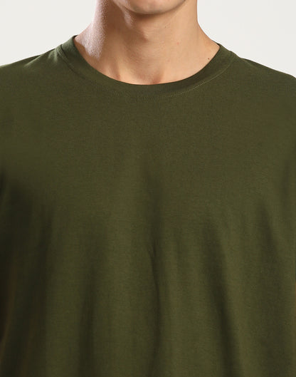 OLIVE - ROUND NECK - T-SHIRT