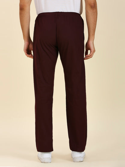 Maroon Pure Cotton Pyjamas