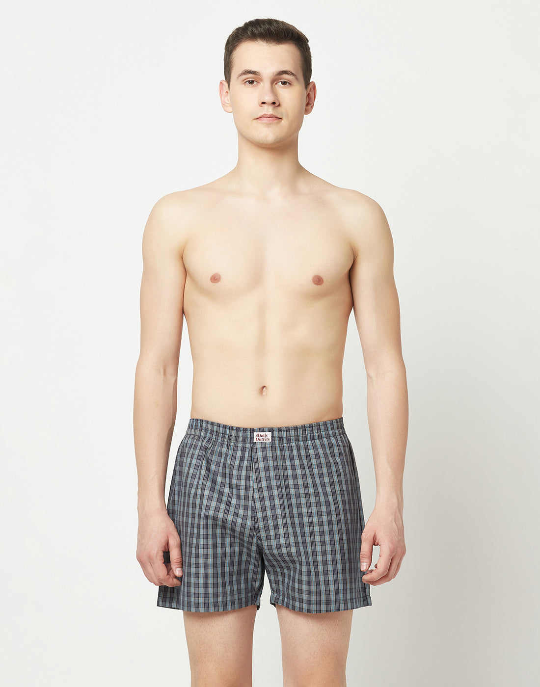 Tri Checked Cotton Woven Boxers