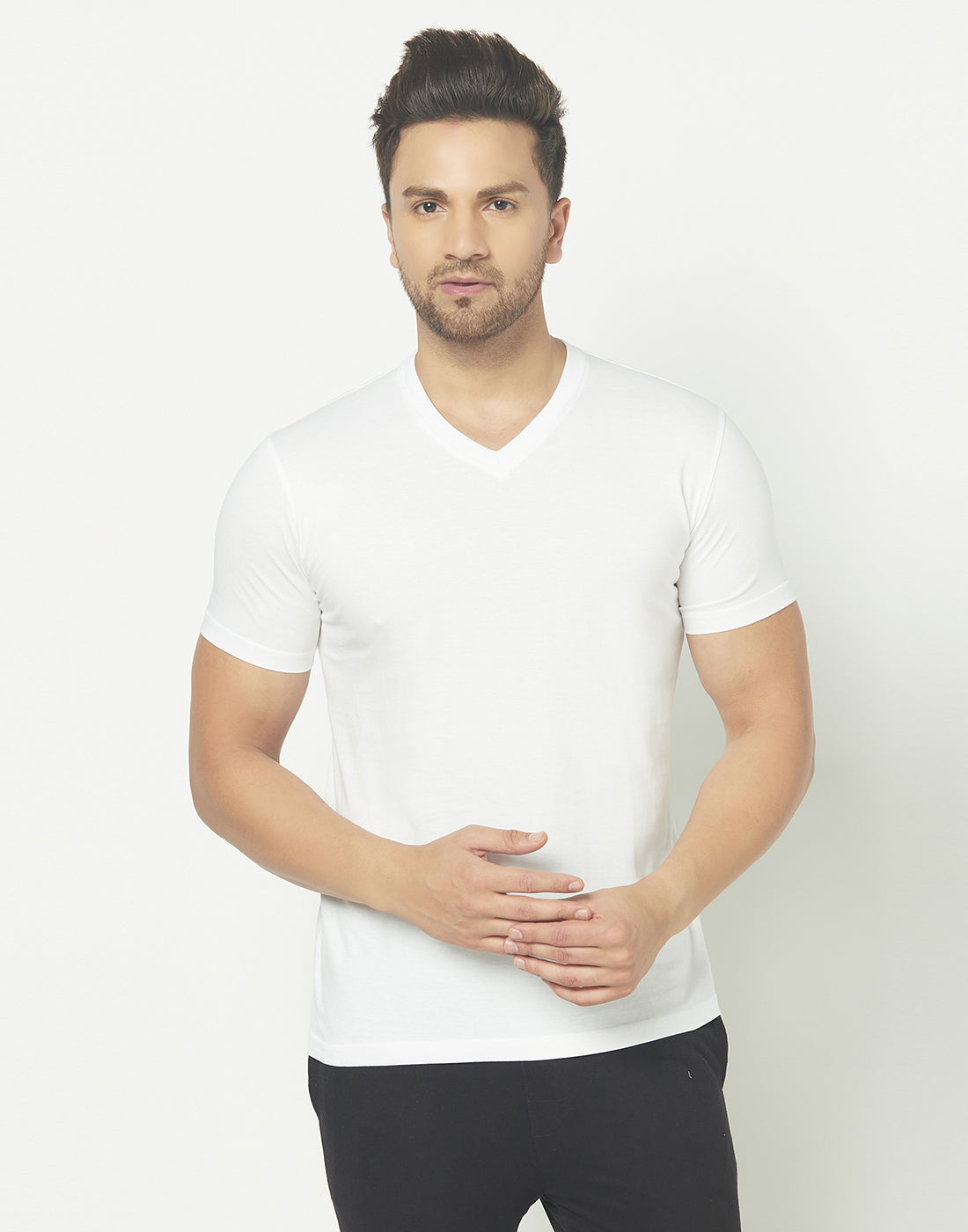 V-Neck White T-shirt