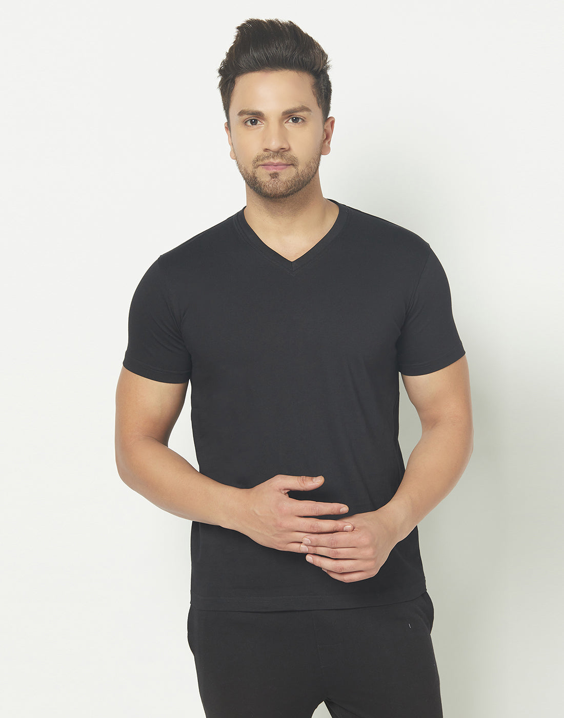 V-Neck Black 3 PK