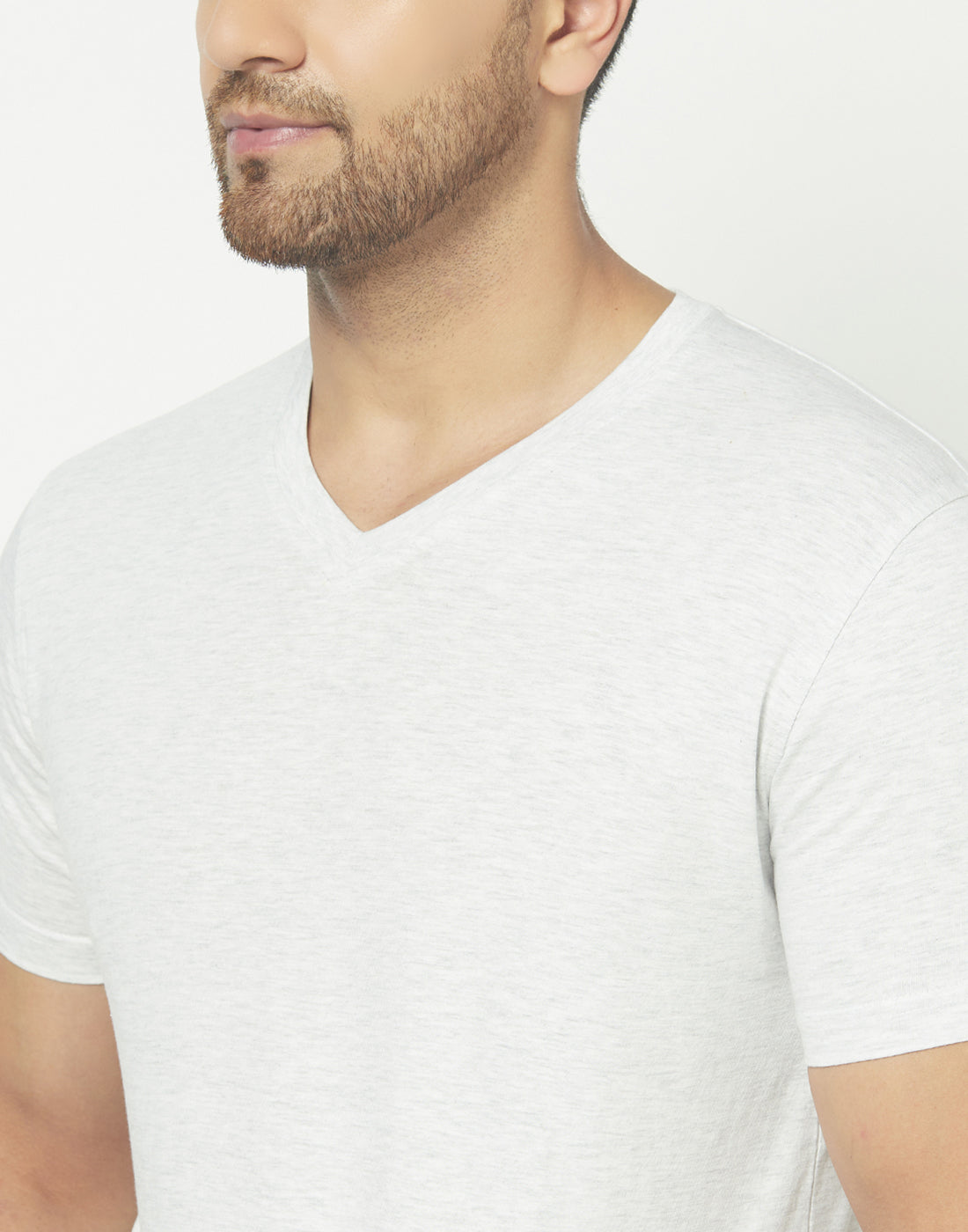 V-Neck Ecru Mel T-shirt